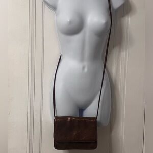 Vera Pelle Elegant leather Brown/bronze Crossbody Bag